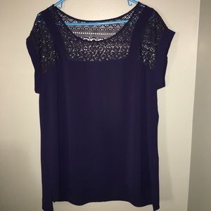 🌟🌟🌟NY Collection XL Navy Blue Top